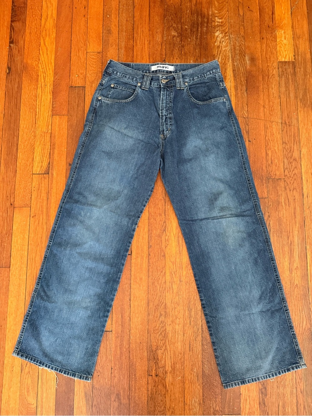 Mavi Max Men’s Jeans 32x30 Blue Denim Wide Leg Full Zip Fly
